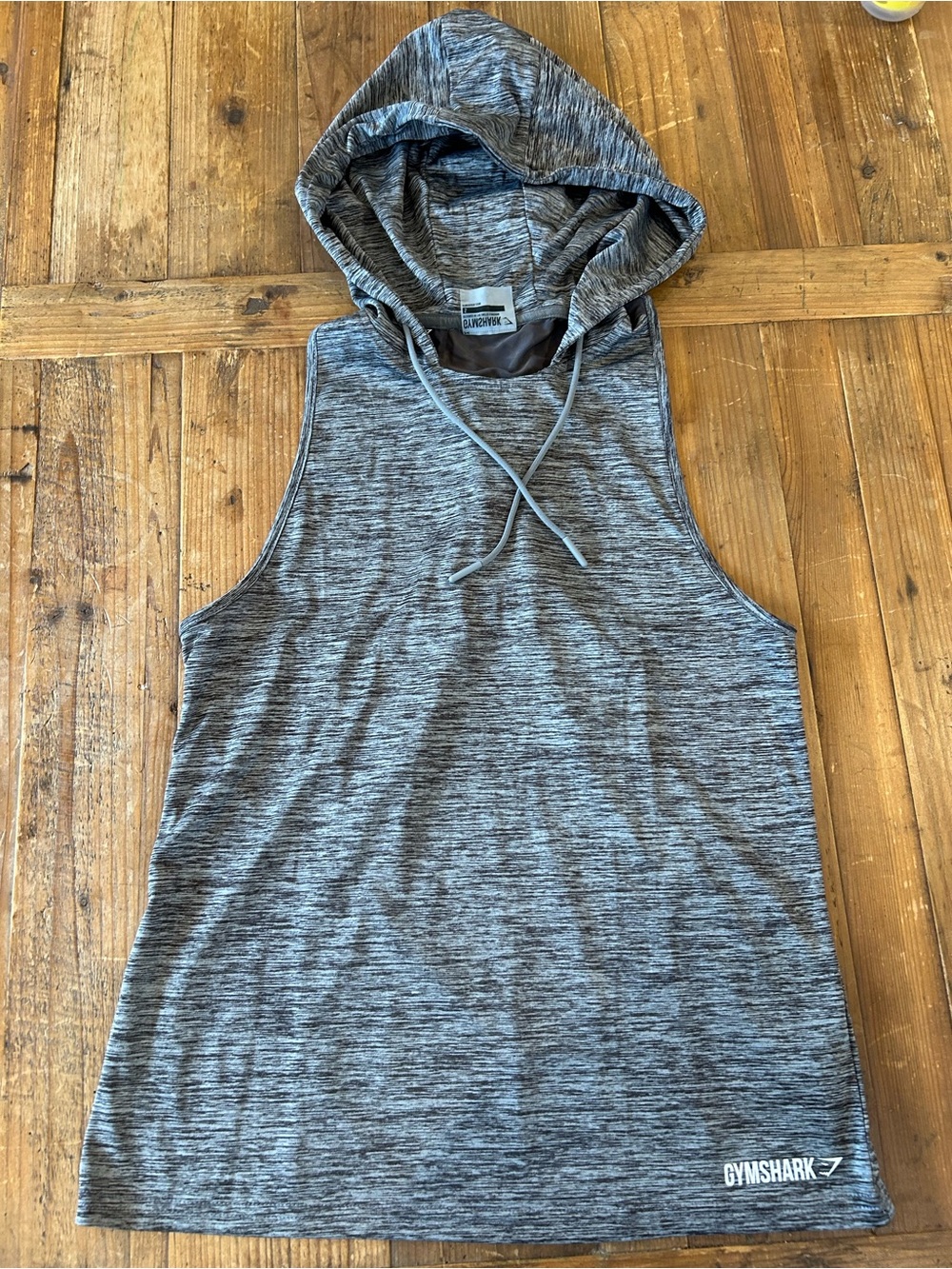 Gymshark Heather Gray Sleeveless Hoodie Tank